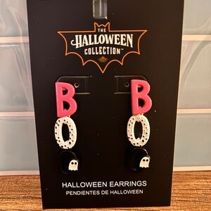 Pink and Black Halloween Earrings